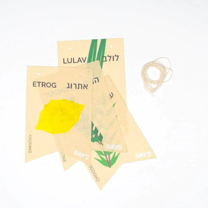Days United Decorations Sukkot Four Species Felt Flags