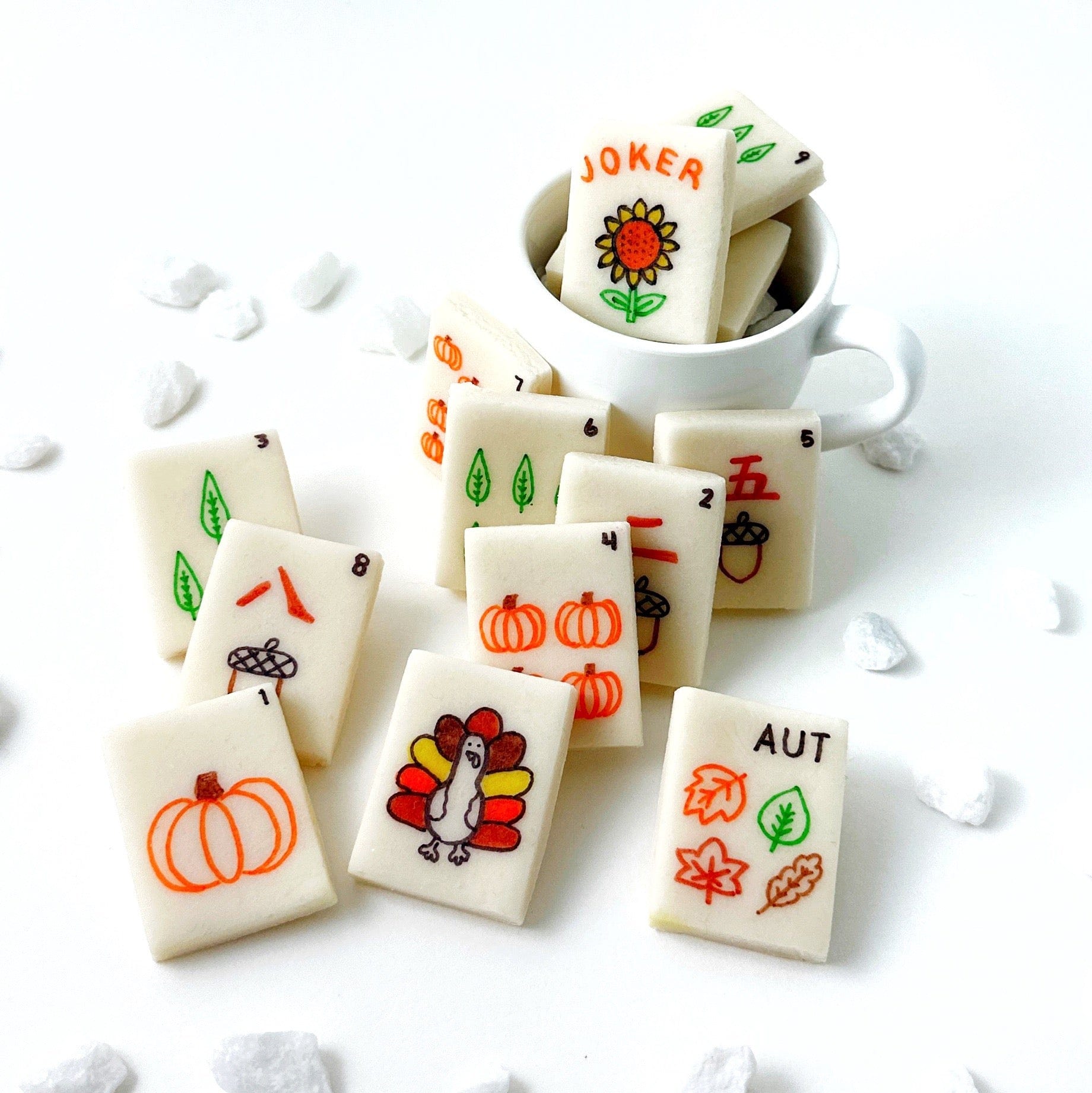 Marzipan Autumn Mah Jongg Tiles