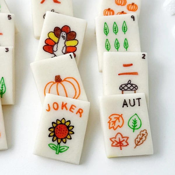 Marzipops Food Marzipan Autumn Mahjong Tiles
