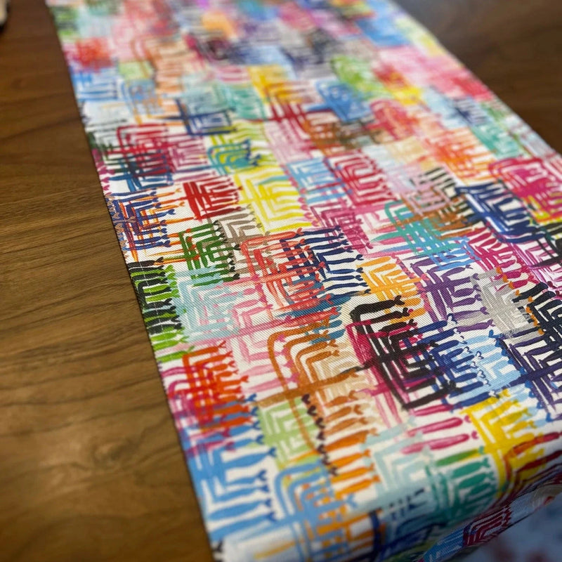Arielle Zorger Designs - Hearts Menorah Table Runner - ModernTribe