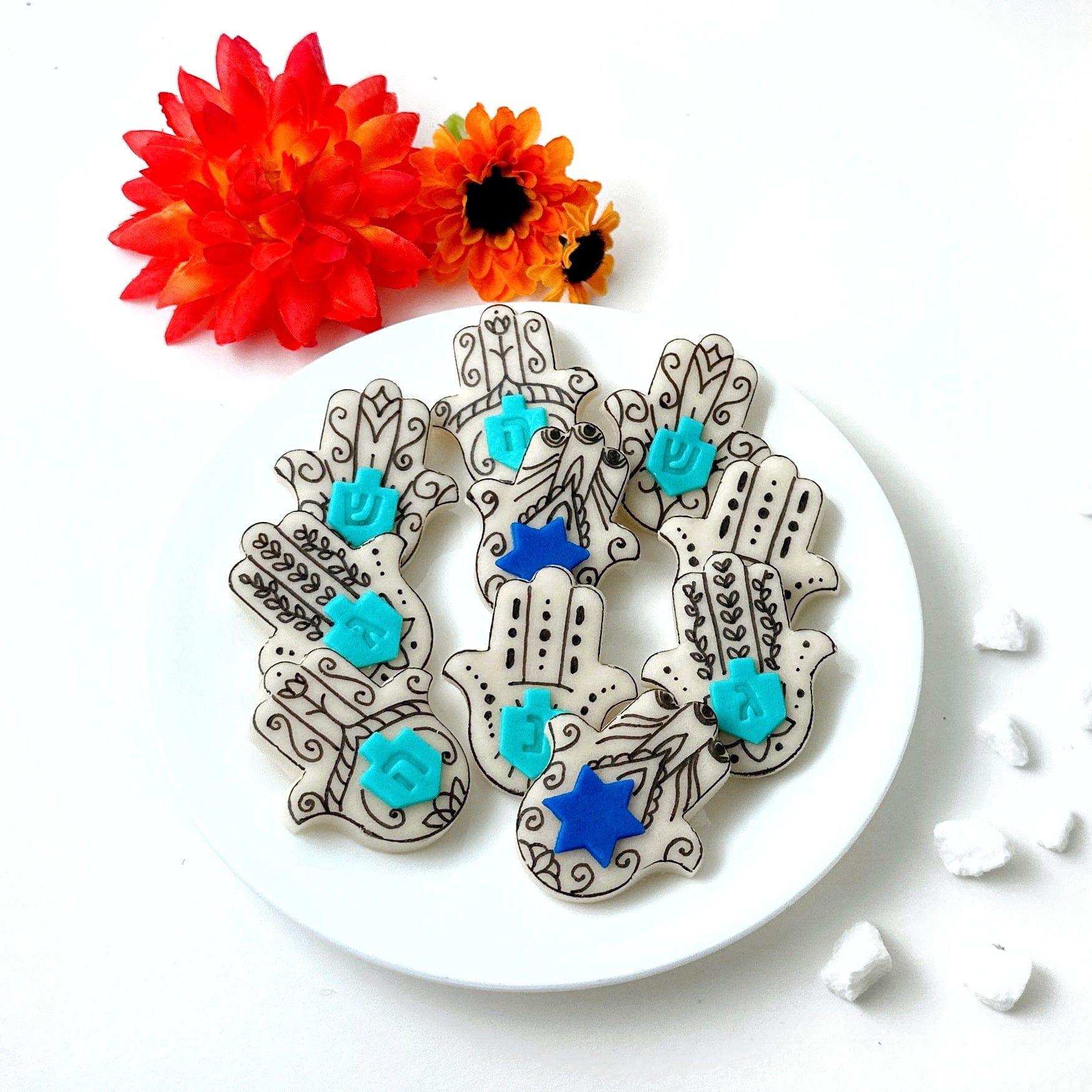 Marzipops Food Hanukkah Hamsa Placecards