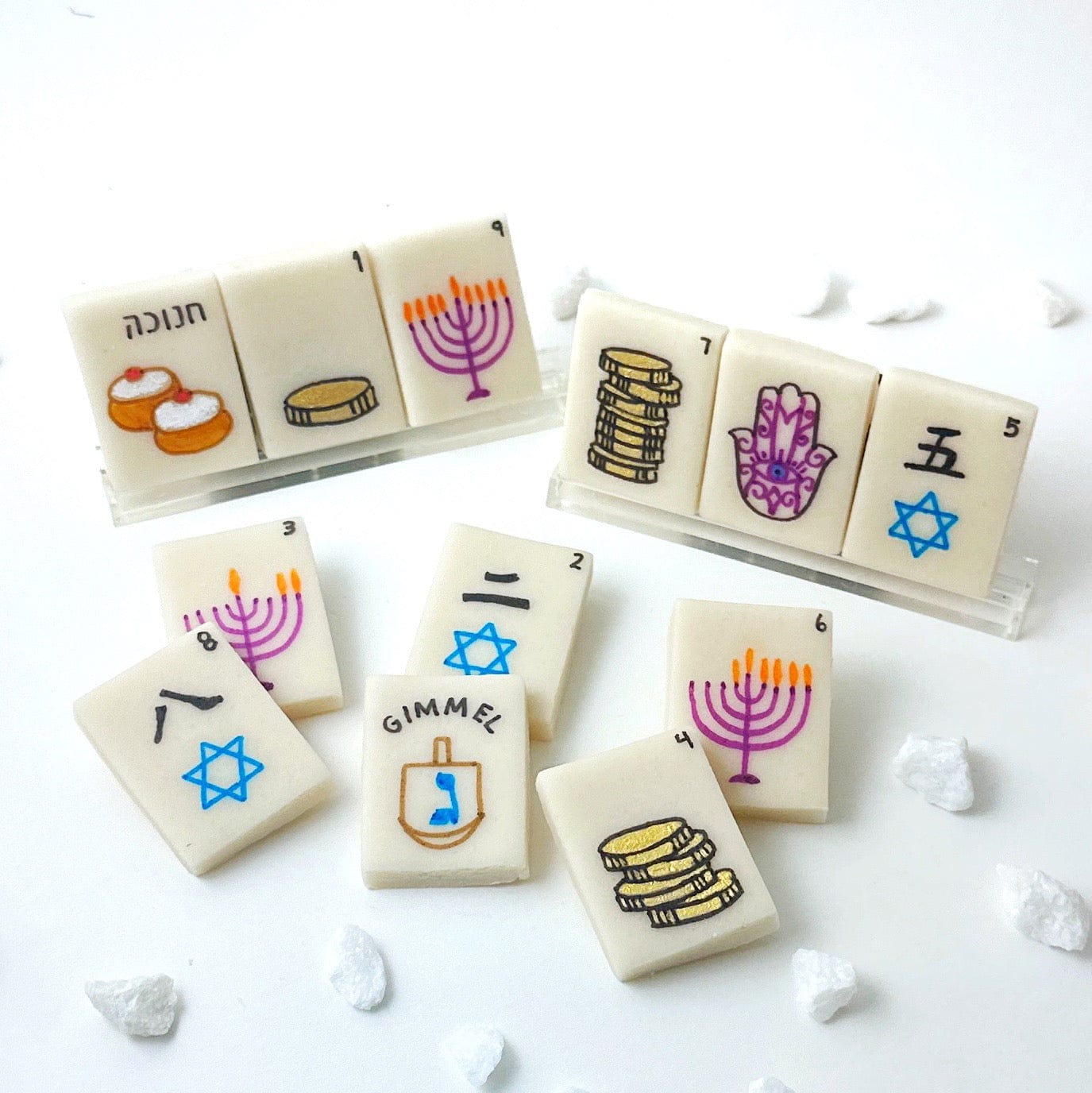 Marzipops Food Hanukkah Mahjong Tiles