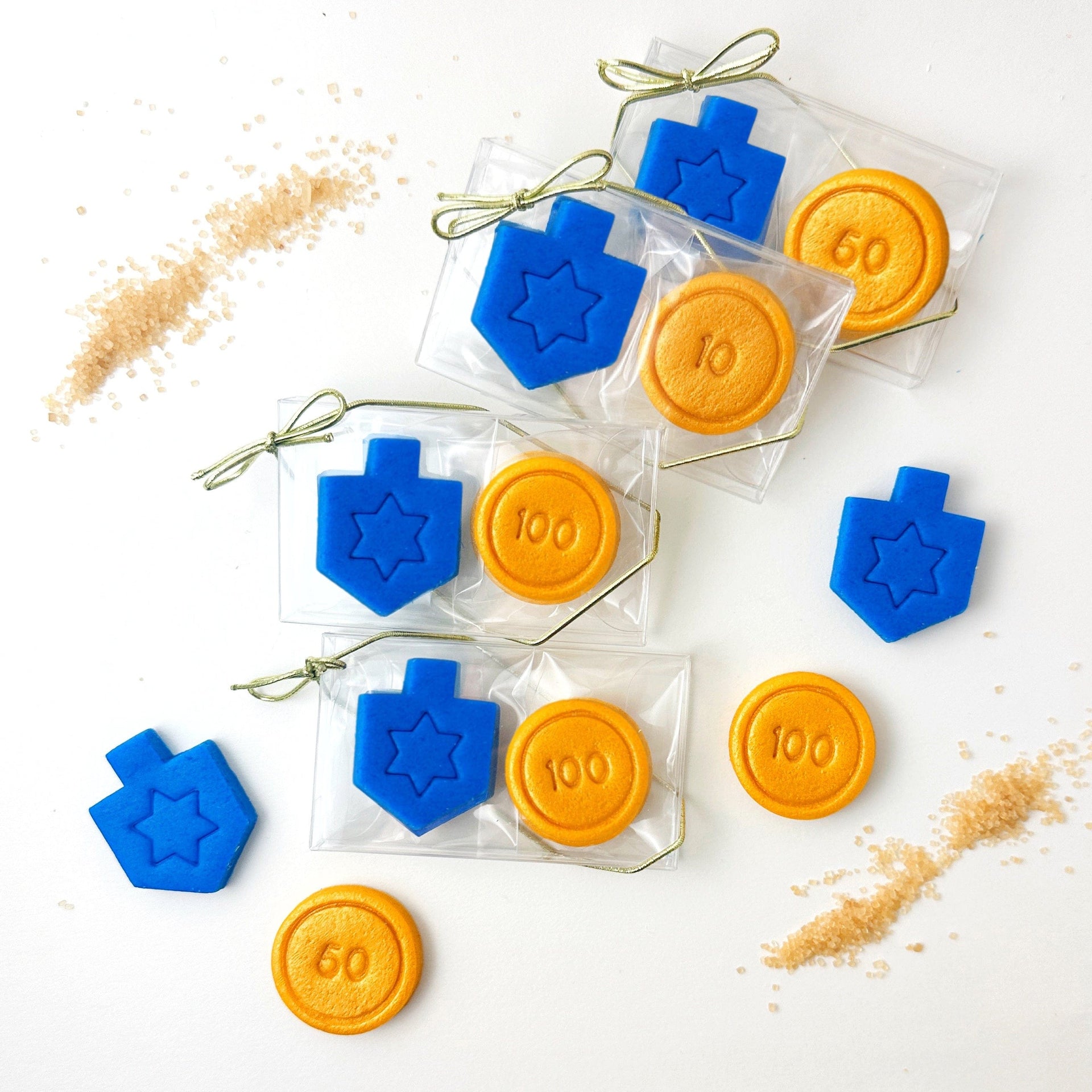 Marzipops Food Hanukkah Dreidel & Gold Gelt Gift Duets