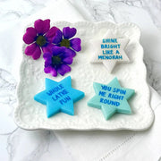 Marzipops Food Marzipan Hanukkah Star of David Conversation Tiles