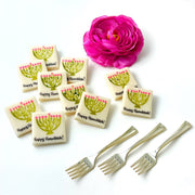 Marzipops Food Hanukkah Menorah Marzipan Placecards