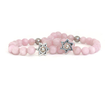 My Tribe by Sea Ranch Jewelry - Rose Quartz Star of David Beaded Bracelet - ModernTribe