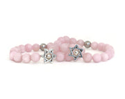 My Tribe by Sea Ranch Jewelry Bracelets 7" Star of David Rose Quartz Beaded Bracelet