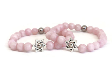 My Tribe by Sea Ranch Jewelry - Rose Quartz Star of David Beaded Bracelet - ModernTribe