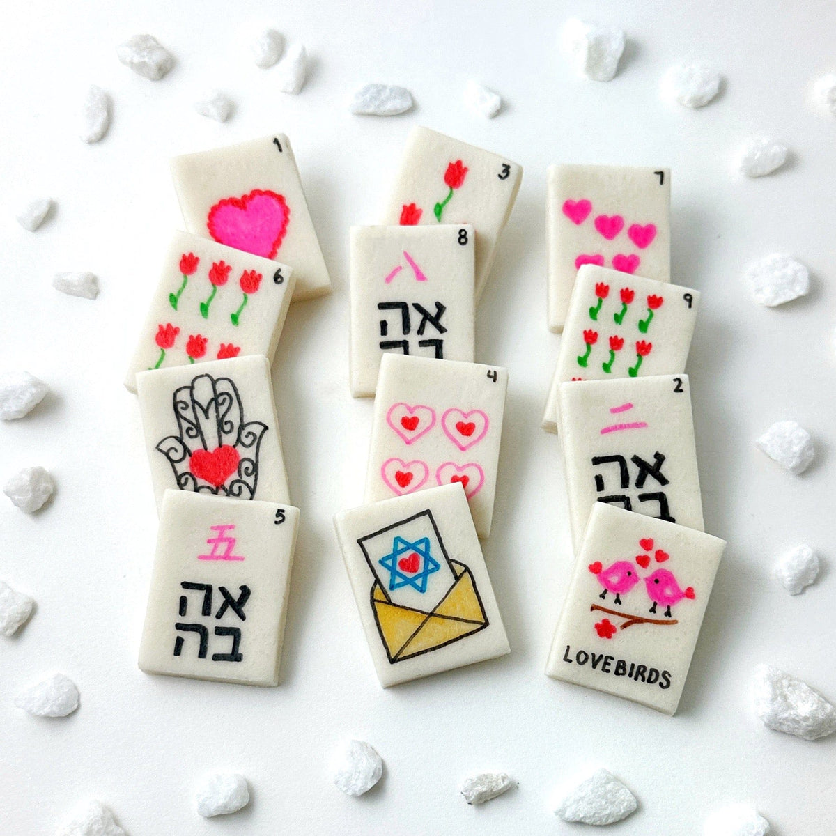 Marzipops - Valentine's Day and Tu B'av Mah Jongg Marzipan Tiles - ModernTribe