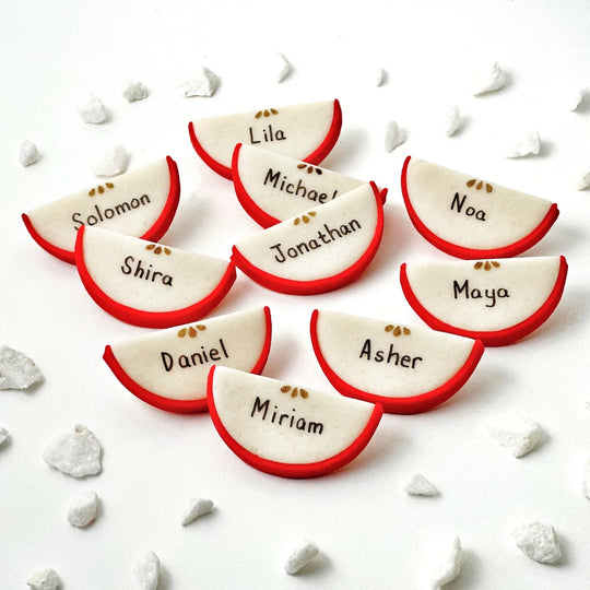 Marzipan Personalized Apple Slices Place Settings