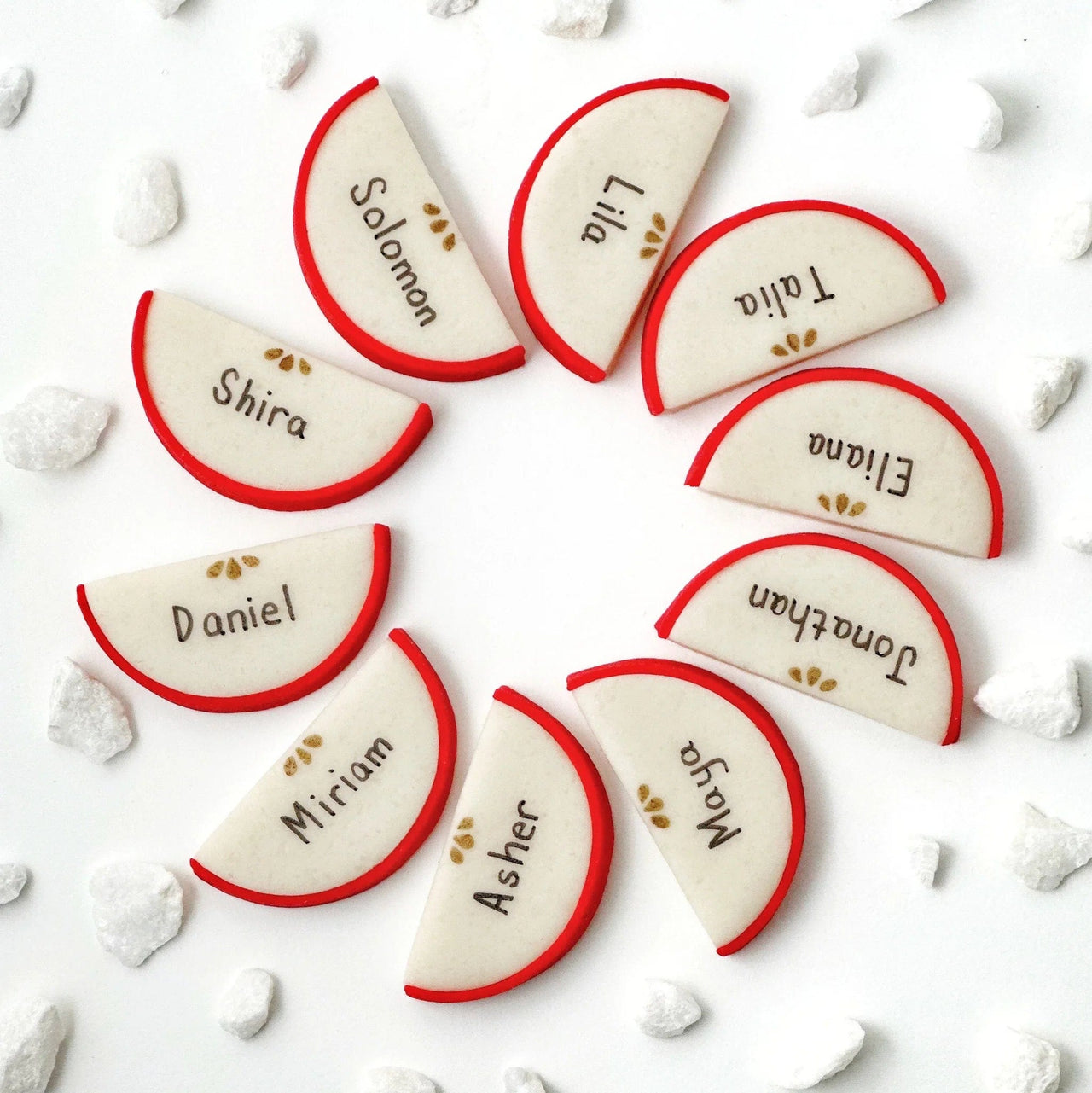 Marzipops - Marzipan Personalized Apple Slices Place Settings - ModernTribe