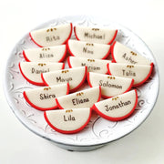 Marzipops Food Marzipan Personalized Apple Slices Place Settings