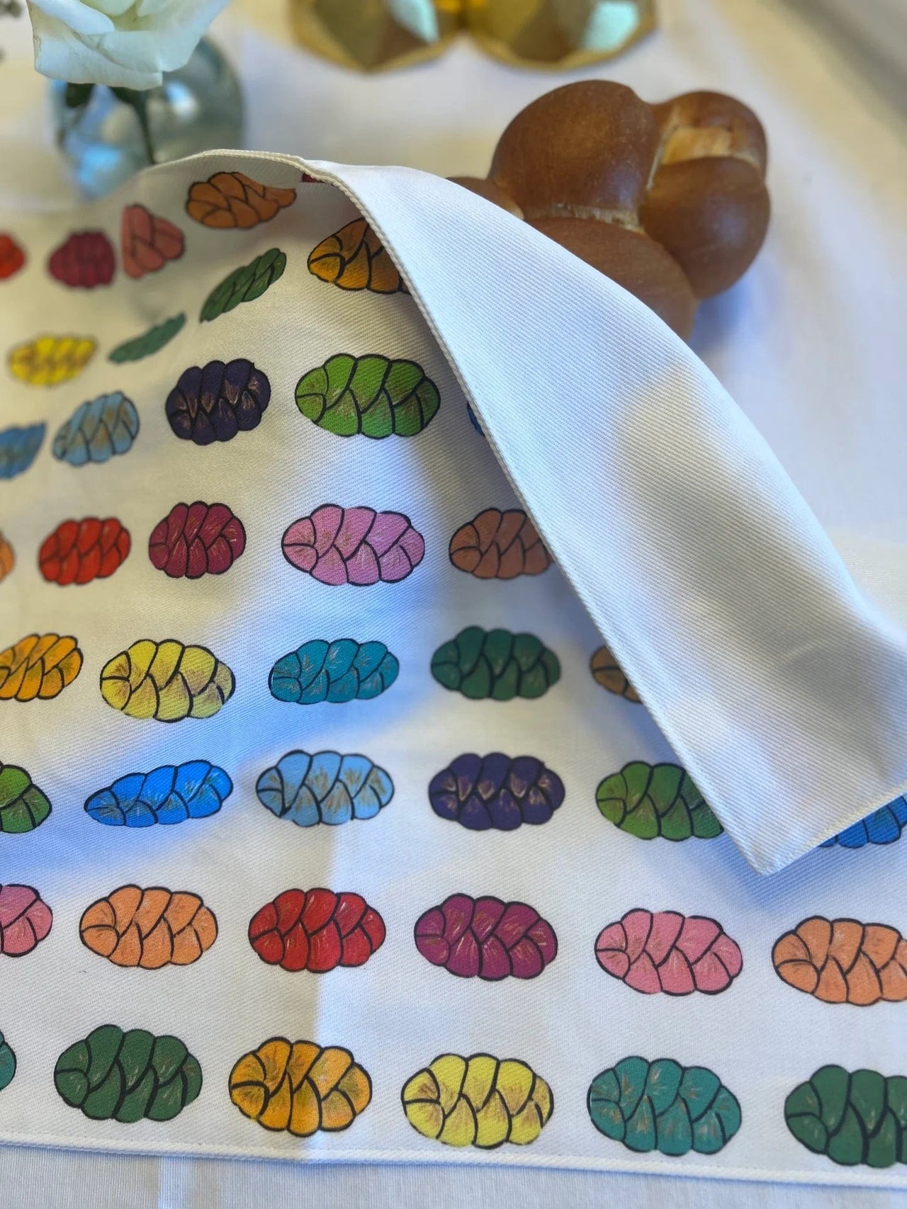 Arielle Zorger Designs - Rainbow Challahs Challah Cover - ModernTribe