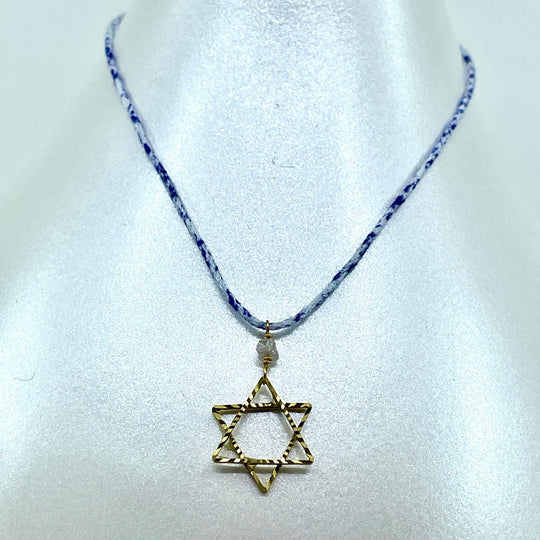 Star of David Necklace with Rough Diamond
