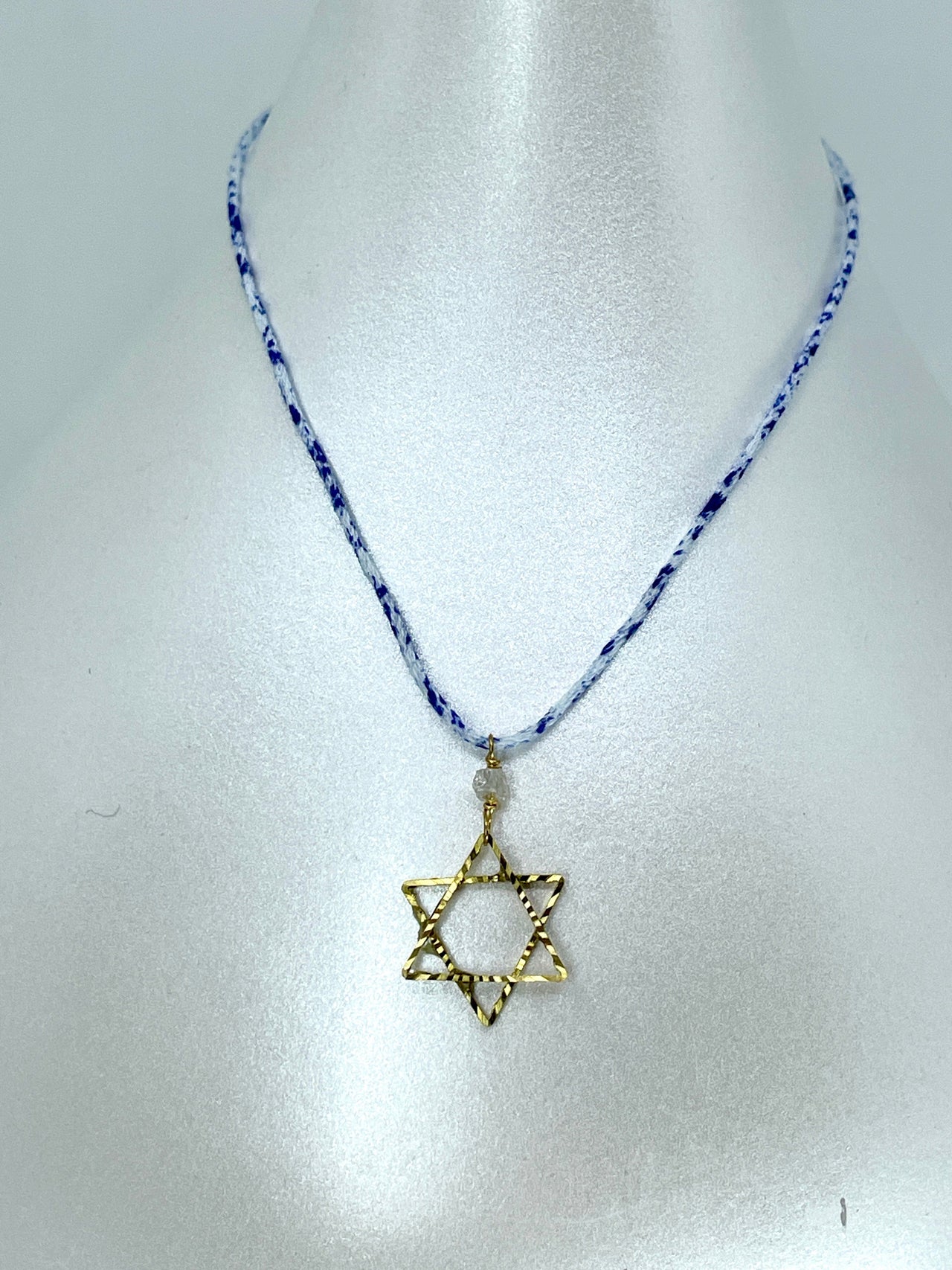 Ariana Ost Necklaces Star of David Necklace with Rough Diamond