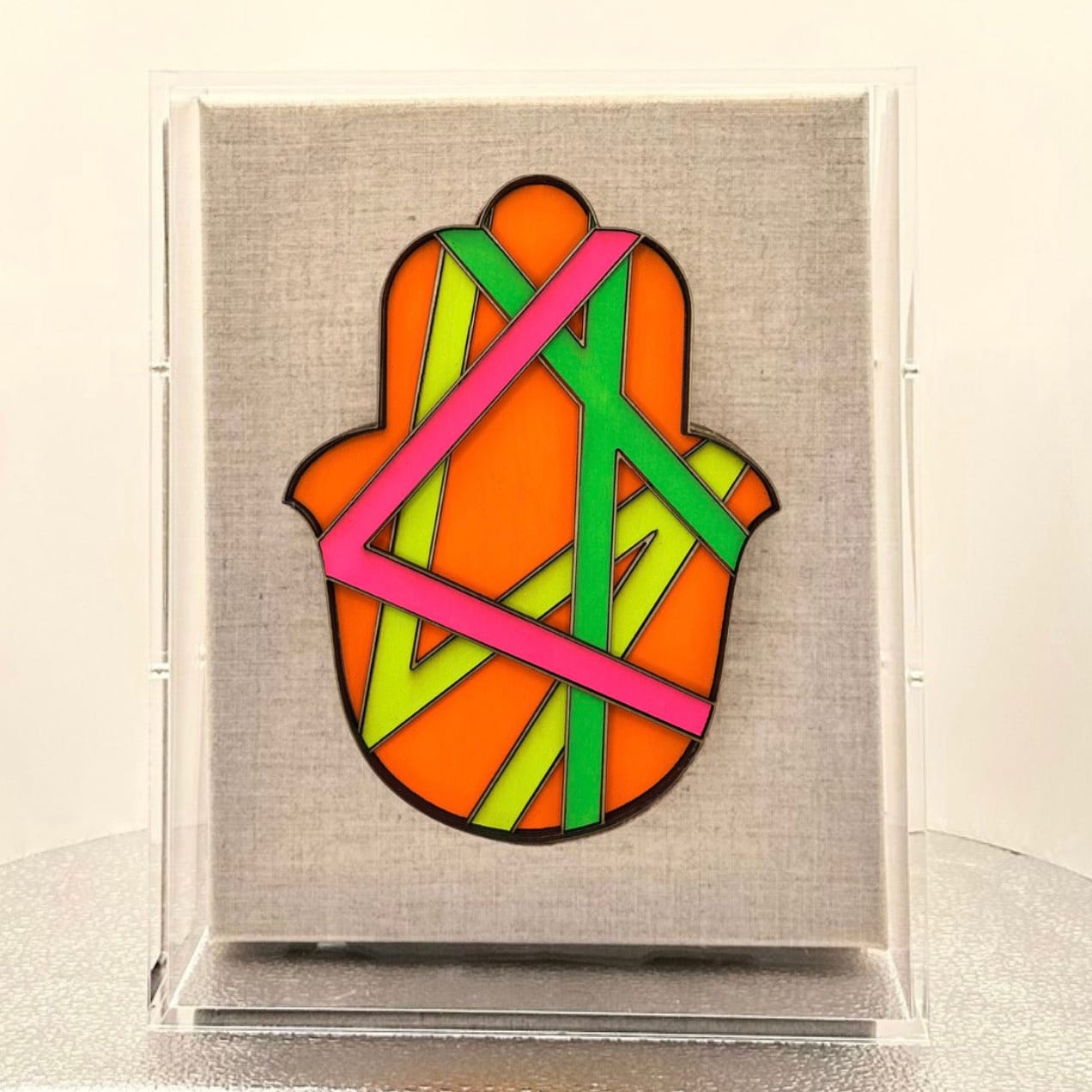 Hamsas by Regina - Framed Ombre Hamsa - Choice of Neon Colors - ModernTribe