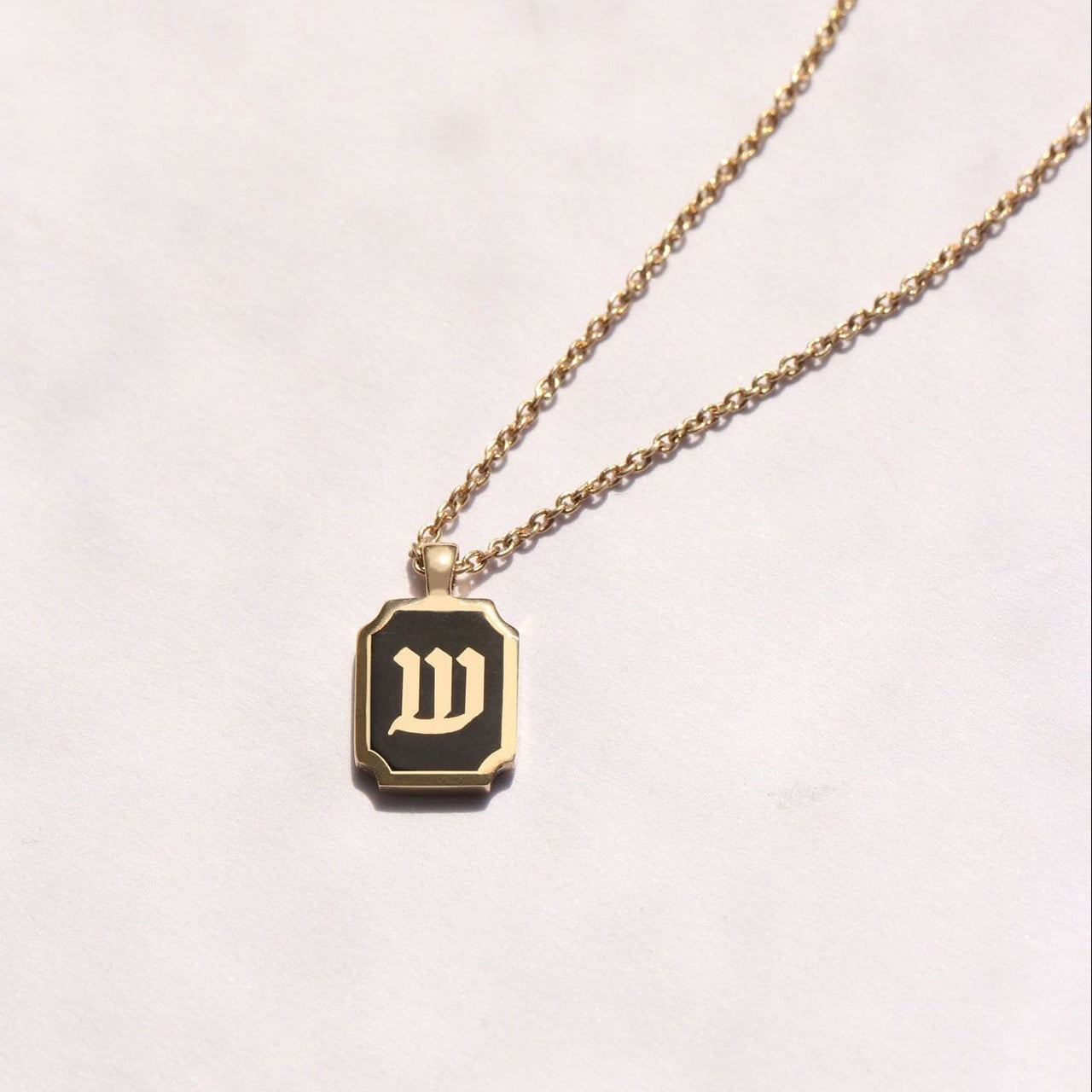 HOTCROWN - Personalized Enamel Letter Necklace - 14k Yellow Gold - ModernTribe