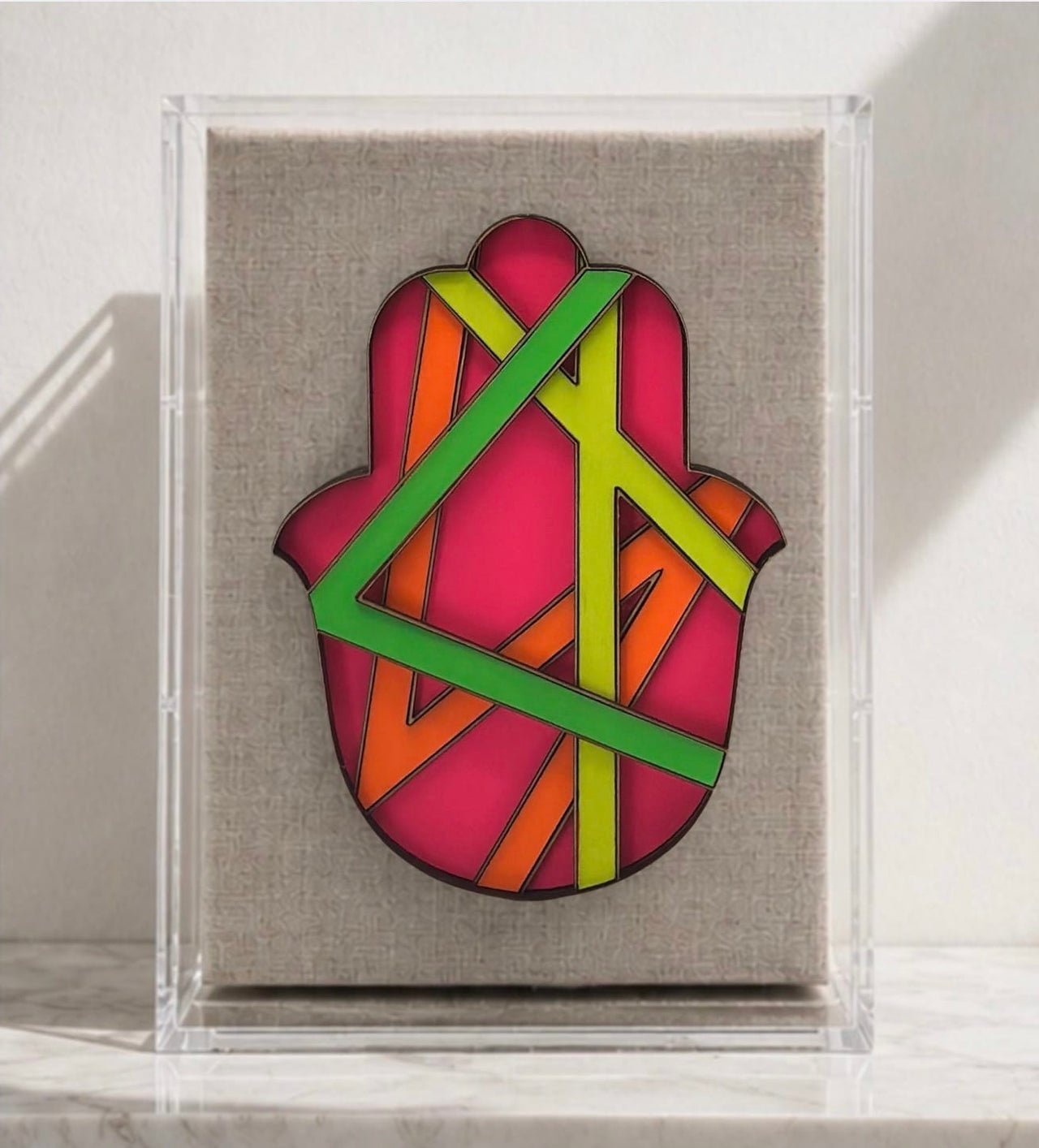 Hamsas by Regina - Framed Ombre Hamsa - Choice of Neon Colors - ModernTribe