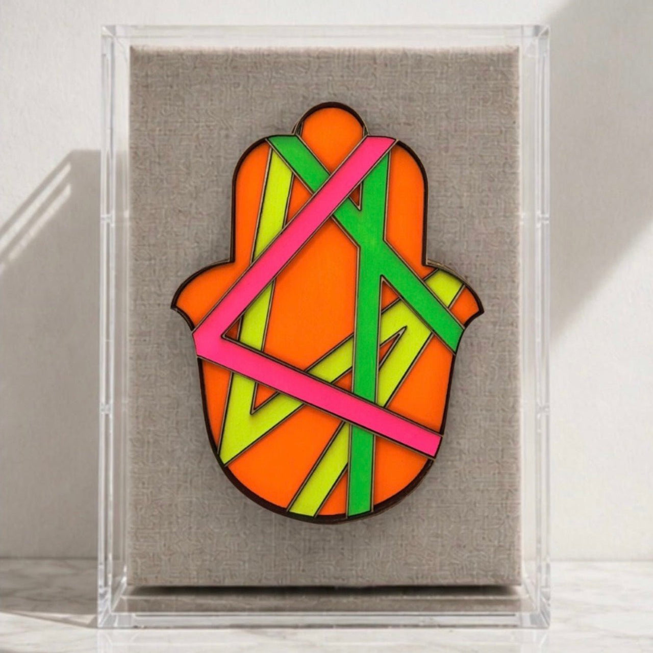 Hamsas by Regina - Framed Ombre Hamsa - Choice of Neon Colors - ModernTribe