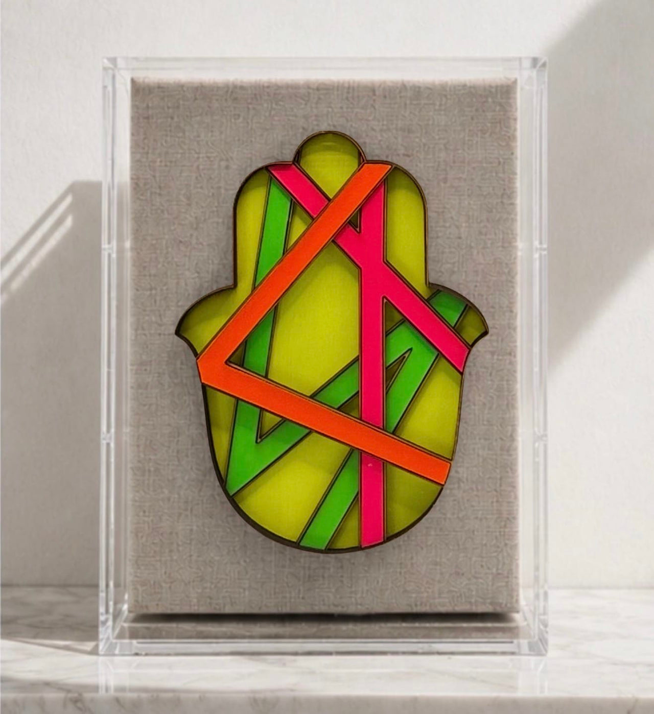 Hamsas by Regina - Framed Ombre Hamsa - Choice of Neon Colors - ModernTribe