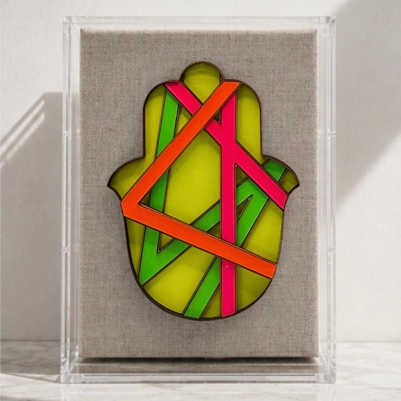 Hamsas by Regina - Framed Ombre Hamsa - Choice of Neon Colors - ModernTribe