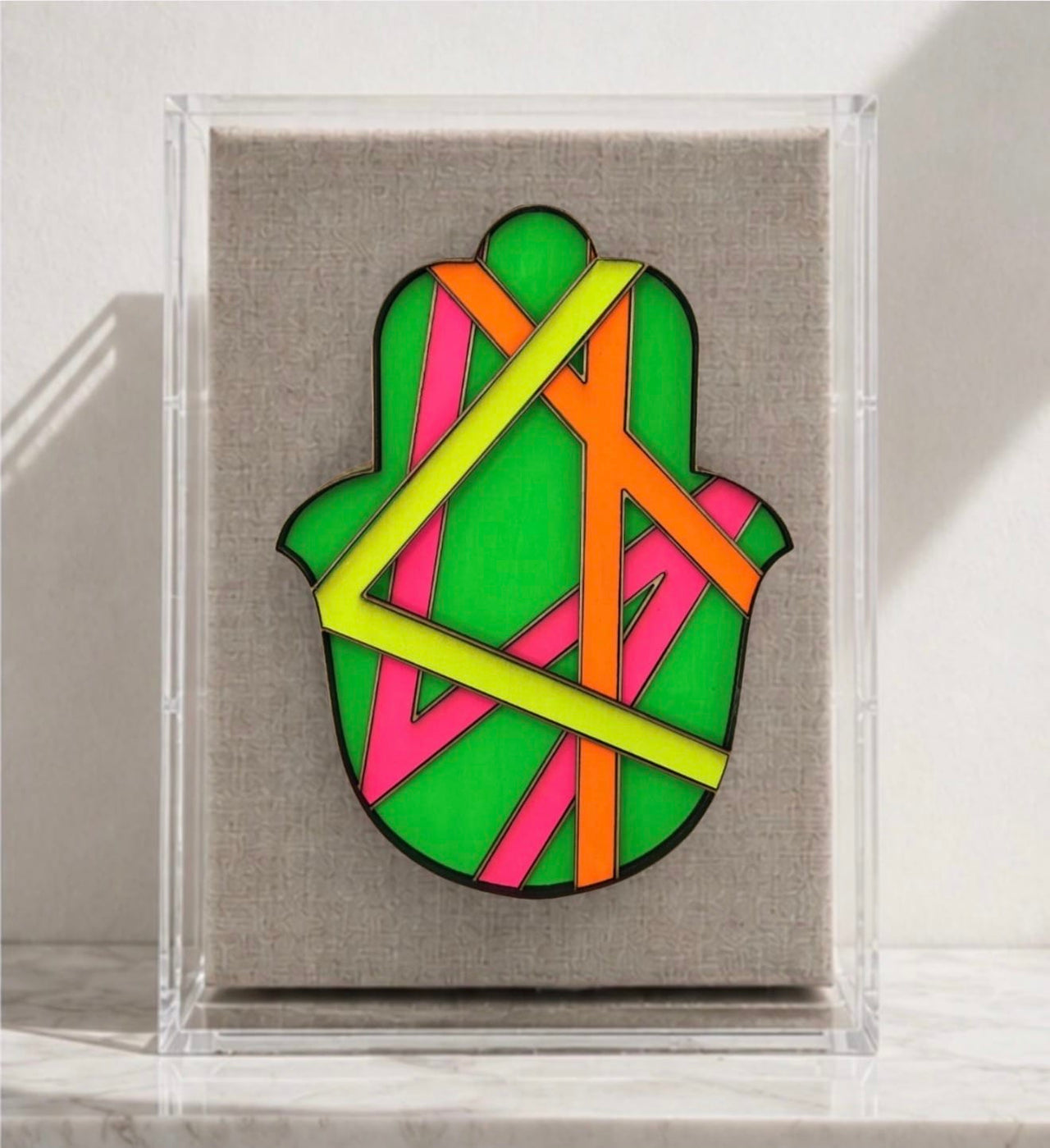 Hamsas by Regina - Framed Ombre Hamsa - Choice of Neon Colors - ModernTribe