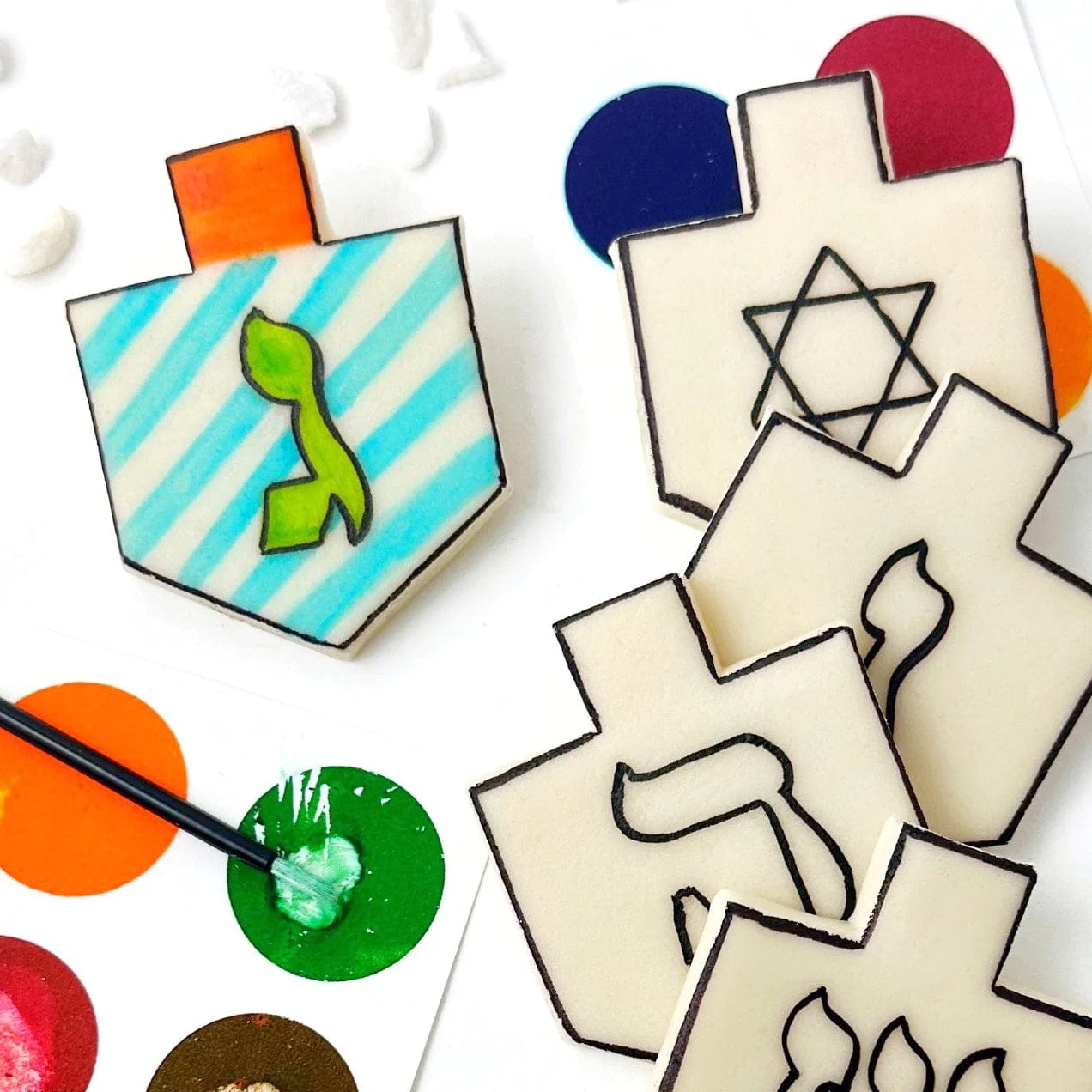 Marzipops Food Paint-Your-Own Hanukkah Dreidels