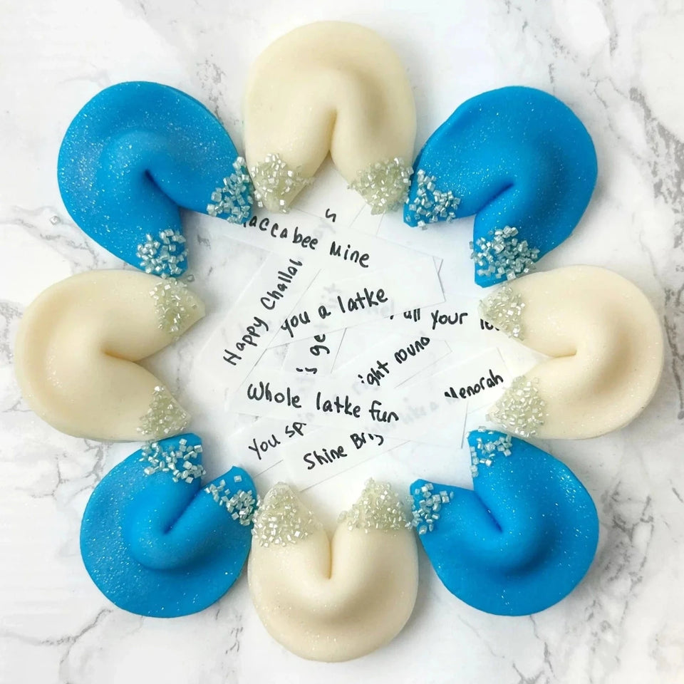 Marzipops - Hanukkah Sparkly Marzipan Fortune Cookies - ModernTribe