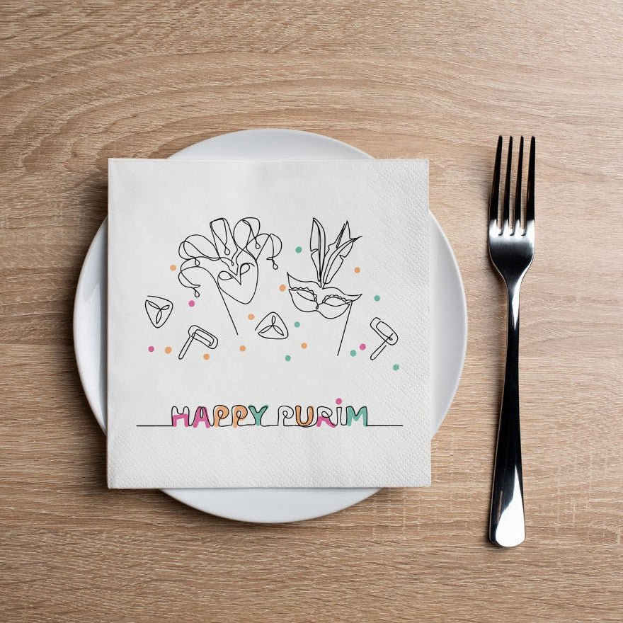 Altoona Store - Purim Jester Cocktail Napkins - Pack of 20 - ModernTribe