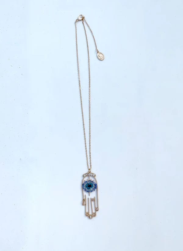 Ariana Ost - Healing Crystal Hamsa Necklace - ModernTribe