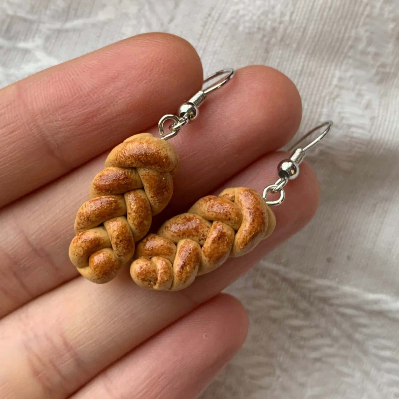 Edie's Art Shop Earrings Brown Challah Earrings