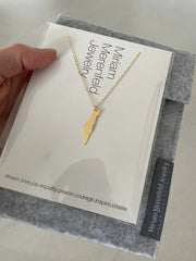 Miriam Merenfeld Jewelry Necklaces Eretz Israel Pendant Necklace - Gold Vermeil - 24" Chain