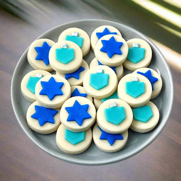 Marzipops Food Hanukkah Dreidel and Star Marzipan Candy Bites