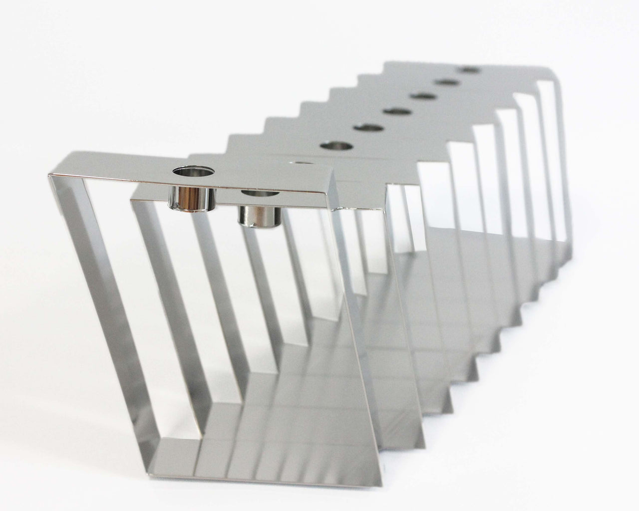Mickala Design - Modern Silver Coated Menorah - Oil or Wax Candles - ModernTribe