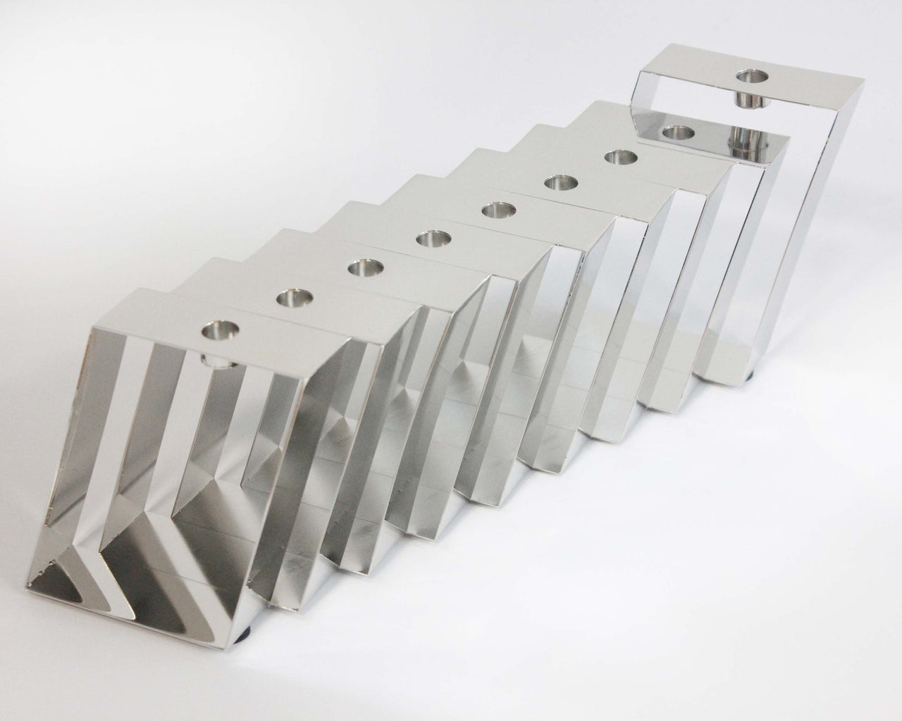 Mickala Design - Modern Silver Coated Menorah - Oil or Wax Candles - ModernTribe