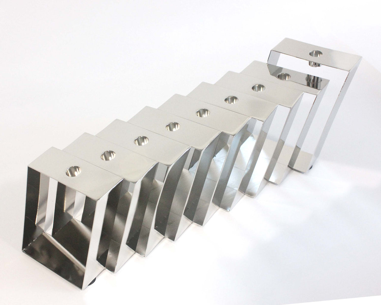 Mickala Design - Modern Silver Coated Menorah - Oil or Wax Candles - ModernTribe