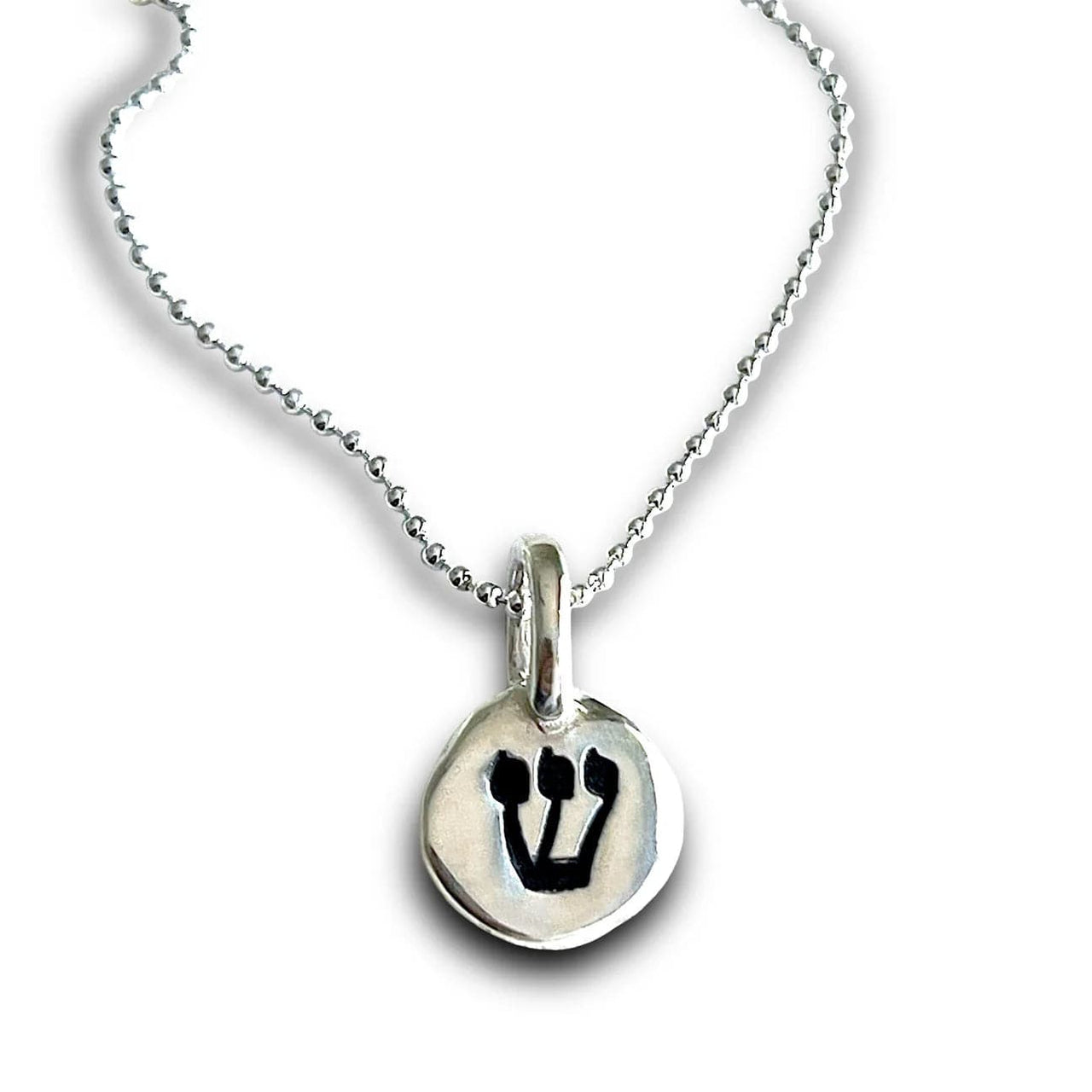 Marla Studio Necklaces Sterling Silver / 16" Shin Elevation Kabbalah Necklace by Marla Studio - Sterling Silver or Bronze