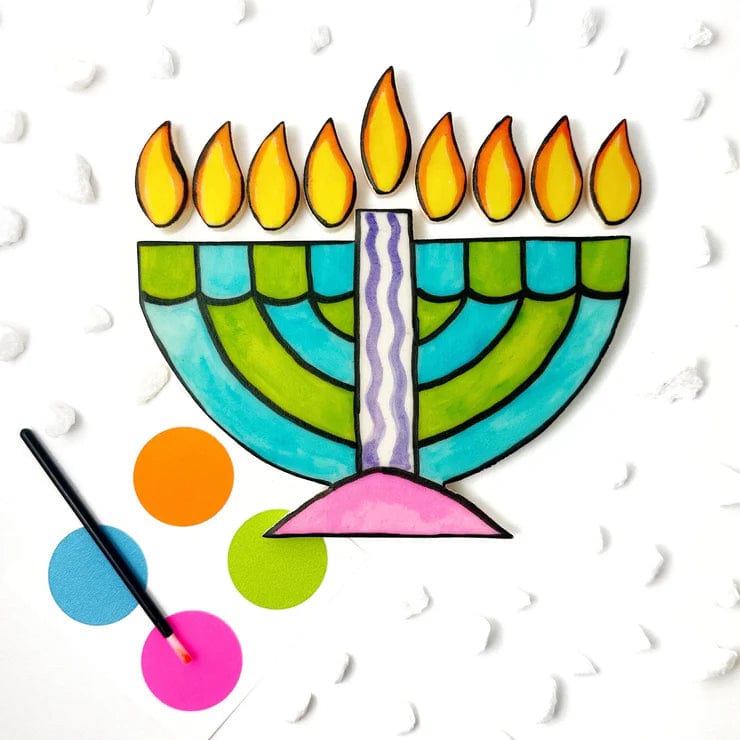 Marzipops Food Paint-Your-Own Marzipan Hanukkah Menorah