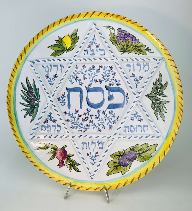Liz Lauter - Seven Species Handmade Seder Plate by Liz Lauter - ModernTribe