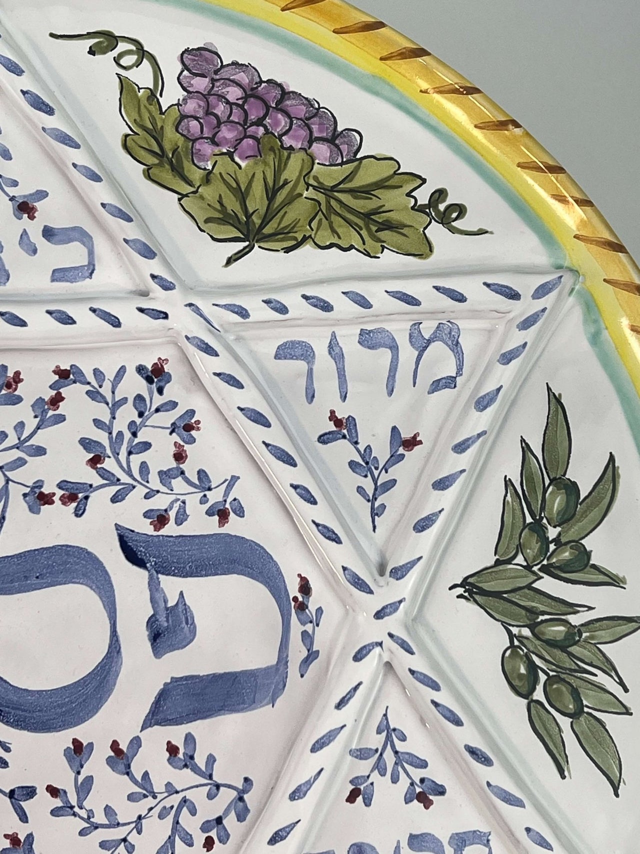 Liz Lauter - Seven Species Handmade Seder Plate by Liz Lauter - ModernTribe