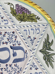 Liz Lauter - Seven Species Handmade Seder Plate by Liz Lauter - ModernTribe