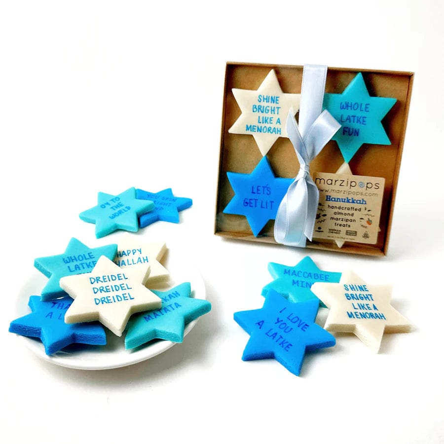 Marzipops Food Marzipan Hanukkah Star of David Conversation Tiles