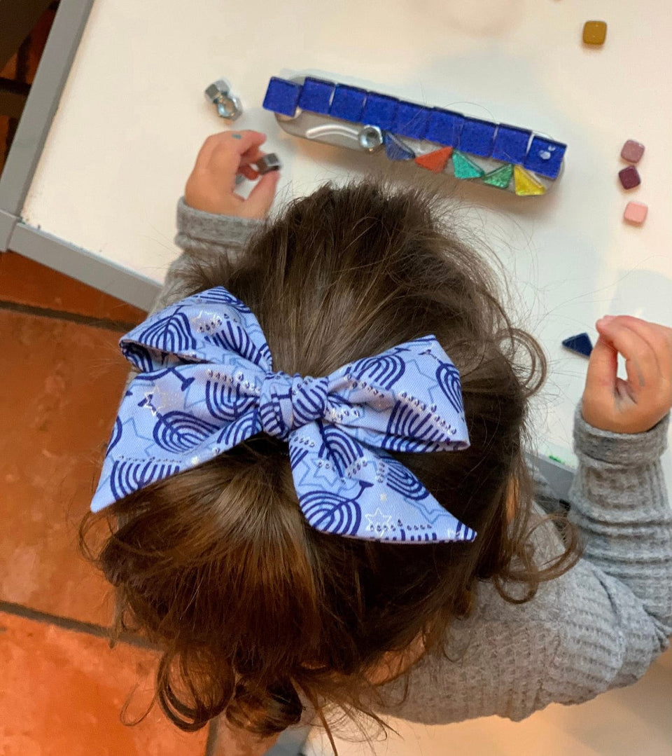 Little Natalie Designs - Menorah Bow Hairclip - ModernTribe