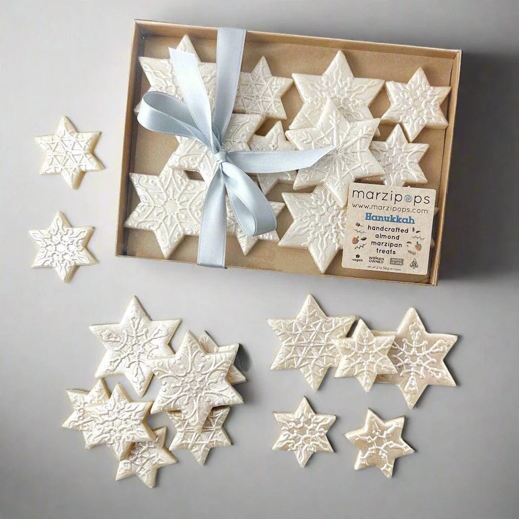 Marzipops Food Marzipan Star of David Snowflakes