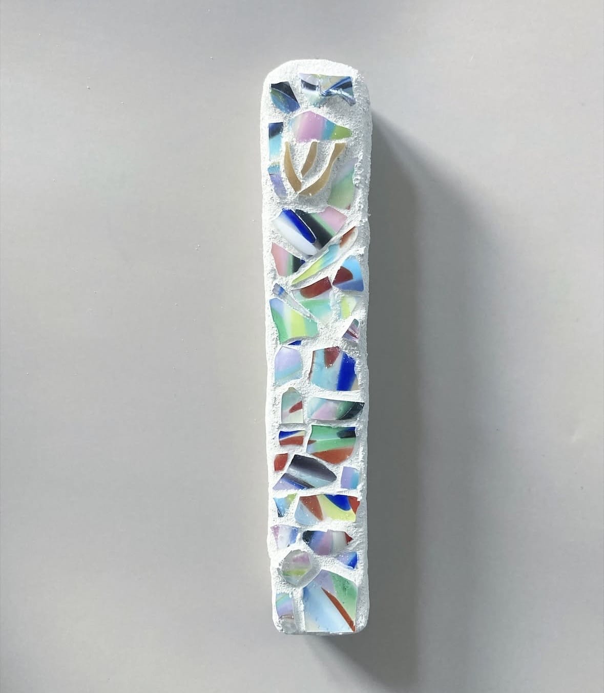 HamsaMade Mezuzahs Smash Glass Mosaic Mezuzah Case by HamsaMade