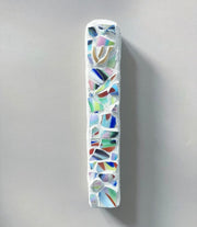 HamsaMade Mezuzahs Smash Glass Mosaic Mezuzah Case by HamsaMade