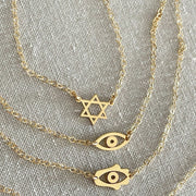 Miriam Merenfeld Jewelry Necklaces Star of David, Hamsa or Evil Eye Charm Necklace by Miriam Merenfeld - (Sterling Silver, Two-Tone or Gold-Plated)