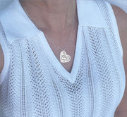 Miriam Merenfeld Jewelry Necklaces Mia Good Luck Heart Necklace - (Sterling Silver or Gold-Plated)