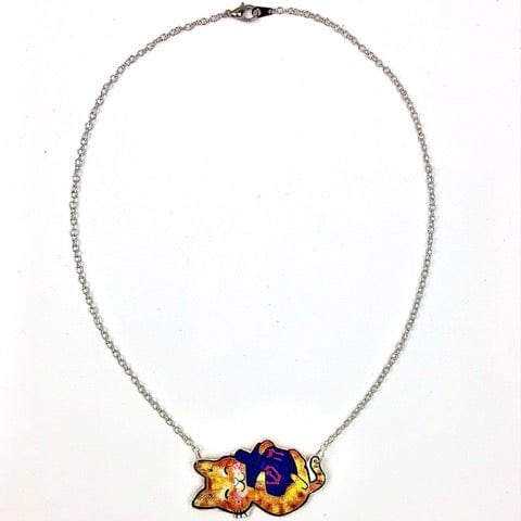Amelia's Art - ifacts - Cat and Dreidel Hanukkah Necklace - ModernTribe