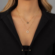 By Adina Eden Necklaces Gold-Plated Solid Star of David Necklace